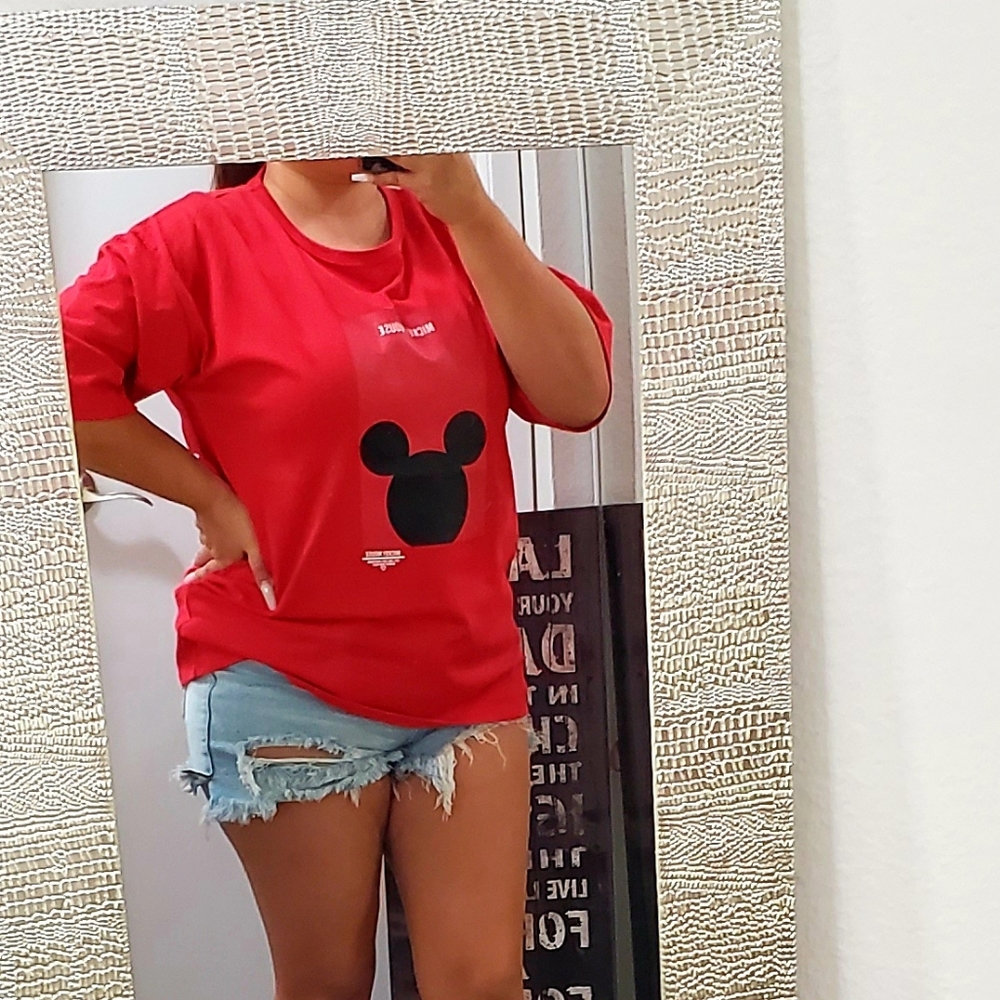 Red Mickey Mouse T-shirt